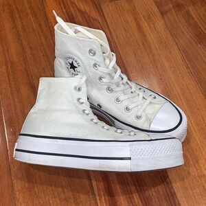 Converse Women's Off-White High-Top Sneakers size 5